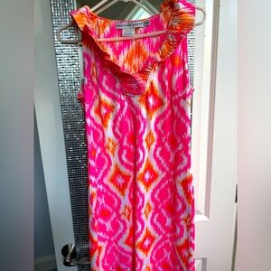 Gretchen Scott pink and orange print dress size small